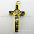 Golden plated Rosary expoy alloy metal pendant Crucifix